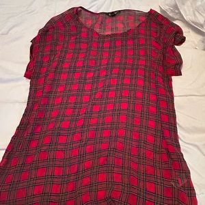 Sheer Express plaid blouse